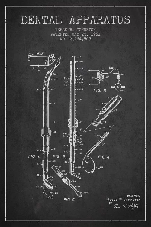 Dental Apparatus Charcoal Patent Blueprint