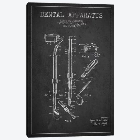 Dental Apparatus Charcoal Patent Blueprint Canvas Print #ADP1584} by Aged Pixel Canvas Artwork