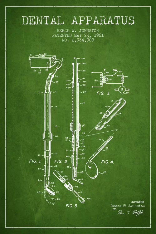 Dental Apparatus Green Patent Blueprint