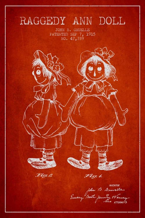 Raggedy Ann Red Patent Blueprint