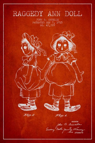 Raggedy Ann Red Patent Blueprint