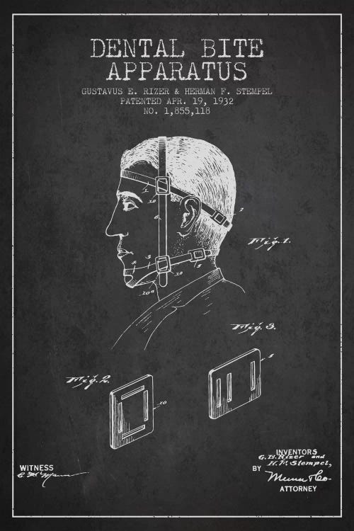 Dental Bite Charcoal Patent Blueprint