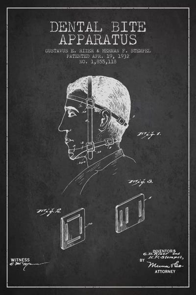 Dental Bite Charcoal Patent Blueprint