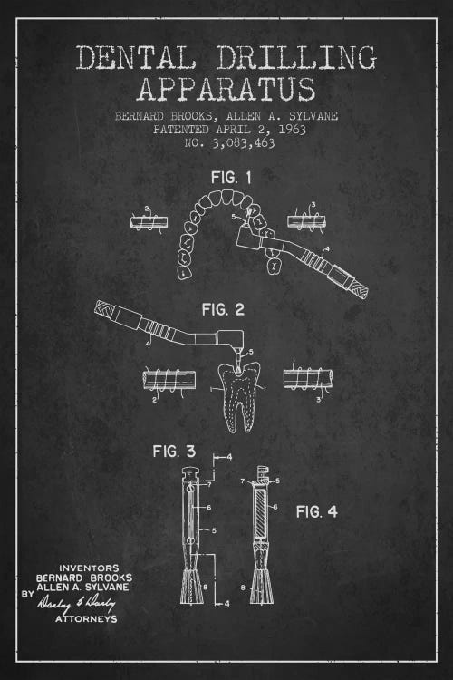 Dental Drilling Charcoal Patent Blueprint