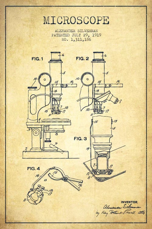 Microscope Vintage Patent Blueprint