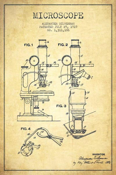 Microscope Vintage Patent Blueprint