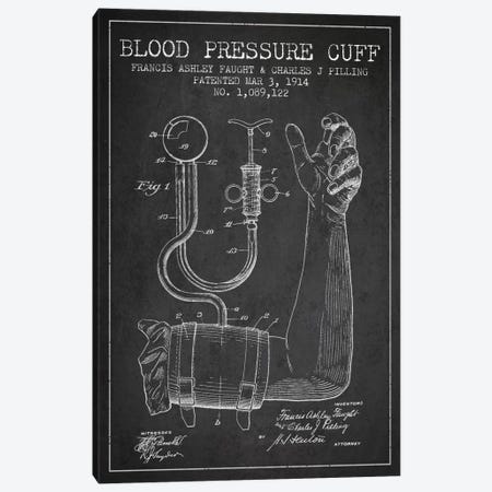 Blood Pressure Charcoal Patent Blueprint Canvas Print #ADP1674} by Aged Pixel Canvas Artwork