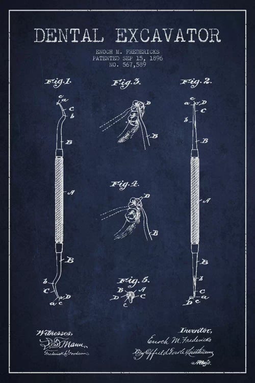 Dental Navy Blue Patent Blueprint