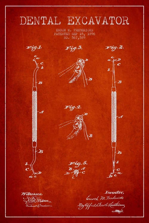 Dental Red Patent Blueprint