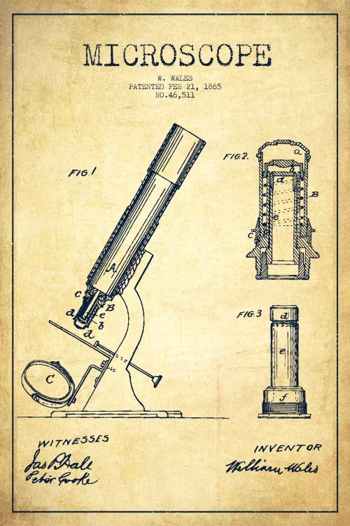 Microscope Vintage Patent Blueprint