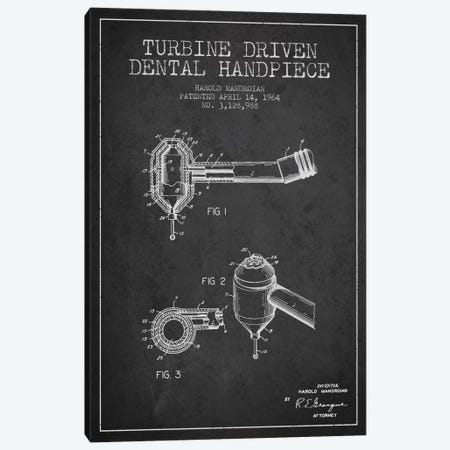 Turbine Drive Charcoal Patent Blueprint Canvas Print #ADP1739} by Aged Pixel Canvas Artwork