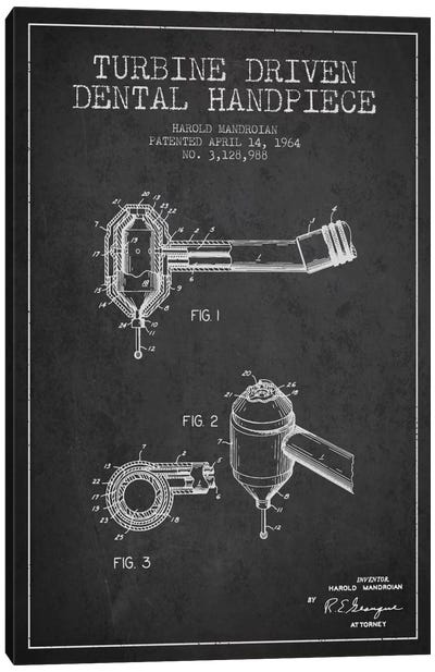 Turbine Drive Charcoal Patent Blueprint Canvas Art Print - Medical & Dental Blueprints