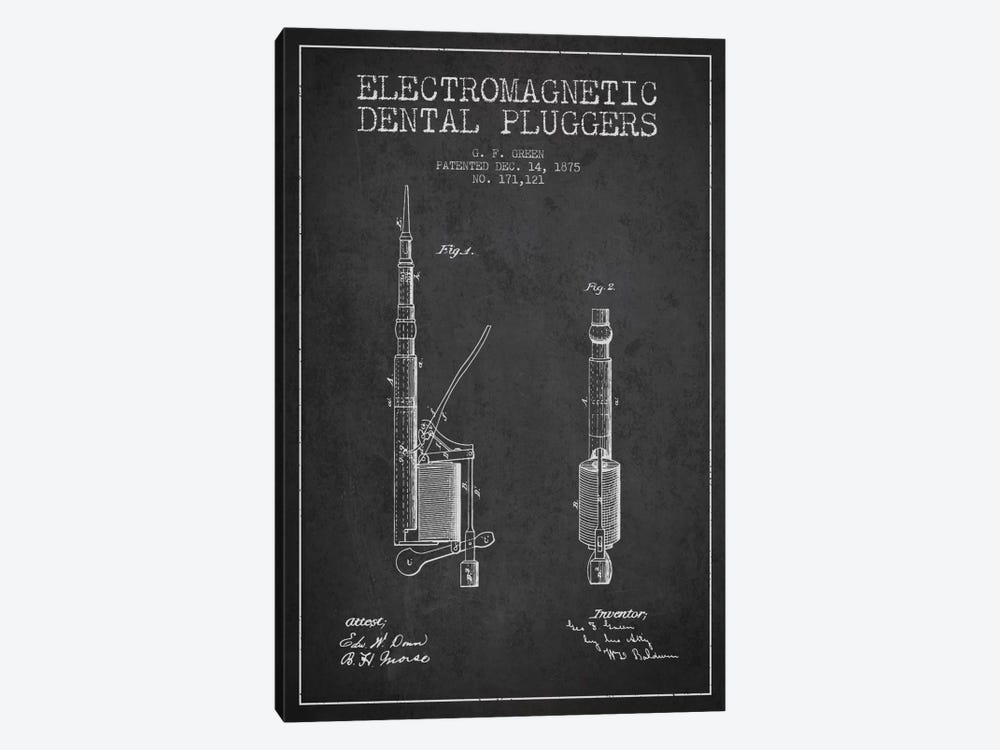 Electromagnetic Dental Pluggers Charcoal Patent Blueprint by Aged Pixel 1-piece Art Print