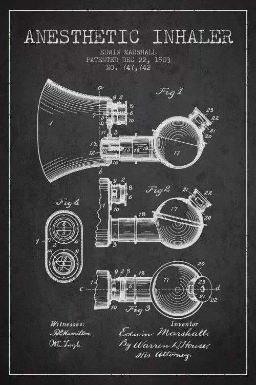 Anesthetic Inhaler Charcoal Patent Blueprint