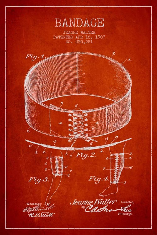 Bandage 1 Red Patent Blueprint