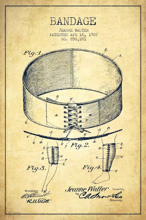 Bandage 1 Vintage Patent Blueprint