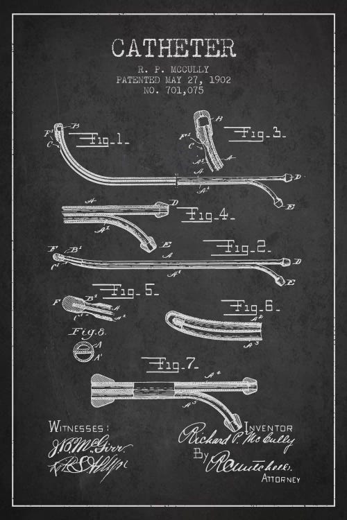 Catheter Charcoal Patent Blueprint