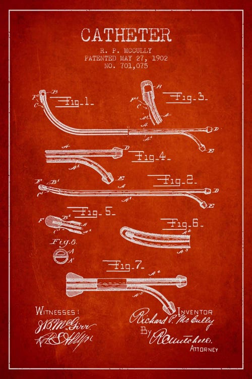 Catheter Red Patent Blueprint
