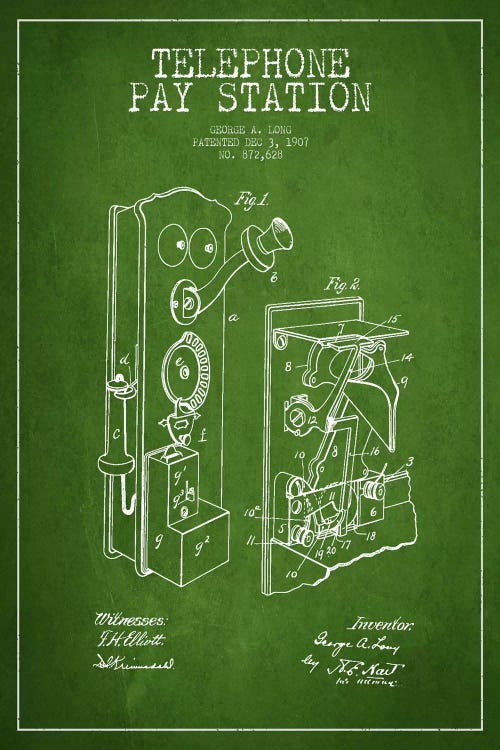 Long Telephone Green Patent Blueprint