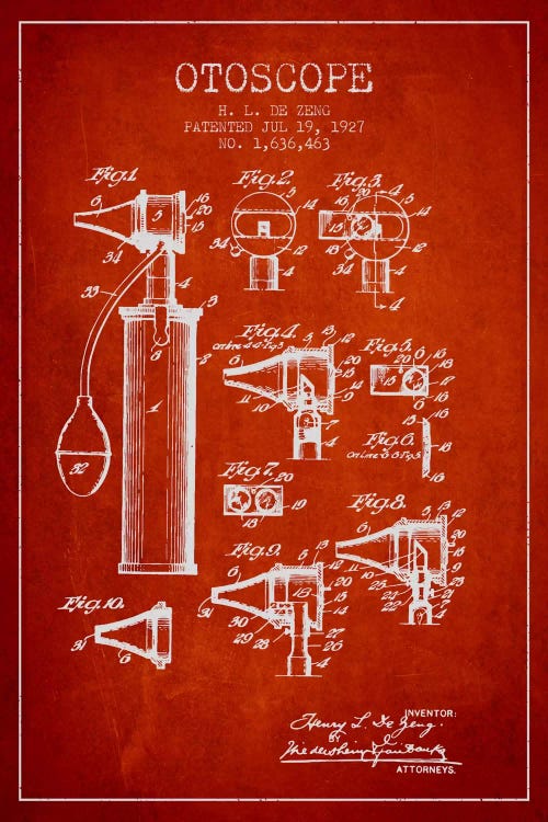 Otoscope 2 Red Patent Blueprint