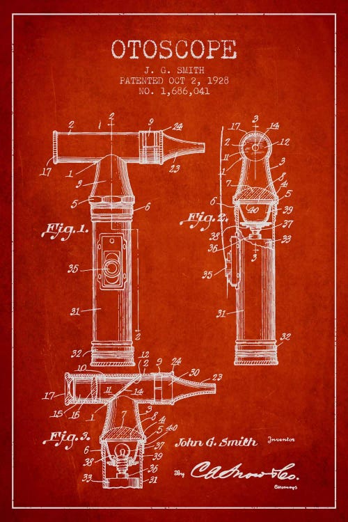 Otoscope 3 Red Patent Blueprint