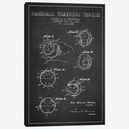 Baseball Device Charcoal Patent Blueprint Canvas Print #ADP2050} by Aged Pixel Canvas Art Print
