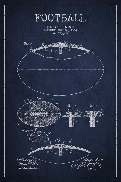 Football All Navy Blue Patent Blueprint