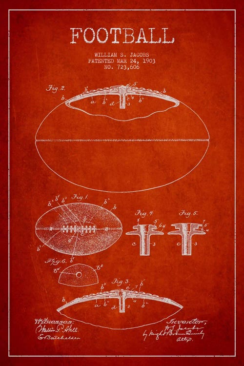 Football Red Patent Blueprint