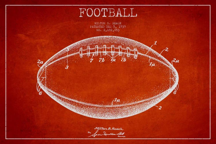 Football Red Patent Blueprint