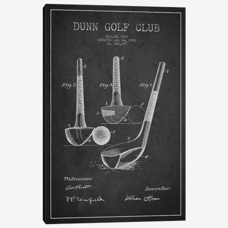 Dunn Golf Club Charcoal Patent Blueprint Canvas Print #ADP2165} by Aged Pixel Canvas Wall Art