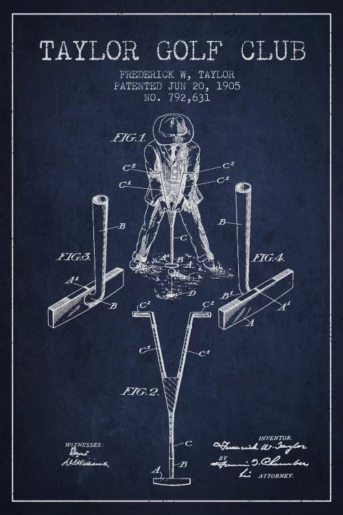 Taylor Golf Club Navy Blue Patent Blueprint