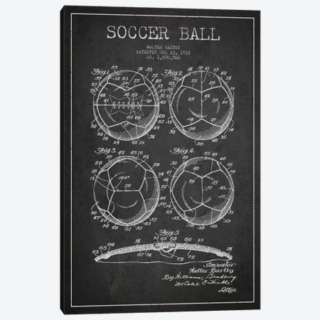 Bartky Soccer Ball Charcoal Patent Blueprint Canvas Print #ADP2245} by Aged Pixel Canvas Print