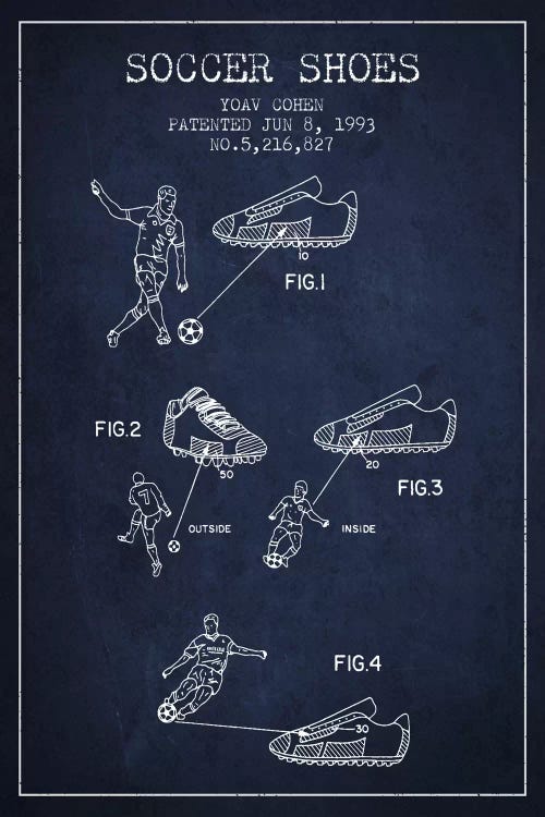 Cohen Soccer Shoe Navy Blue Patent Blueprint