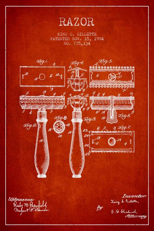 Razor Red Patent Blueprint