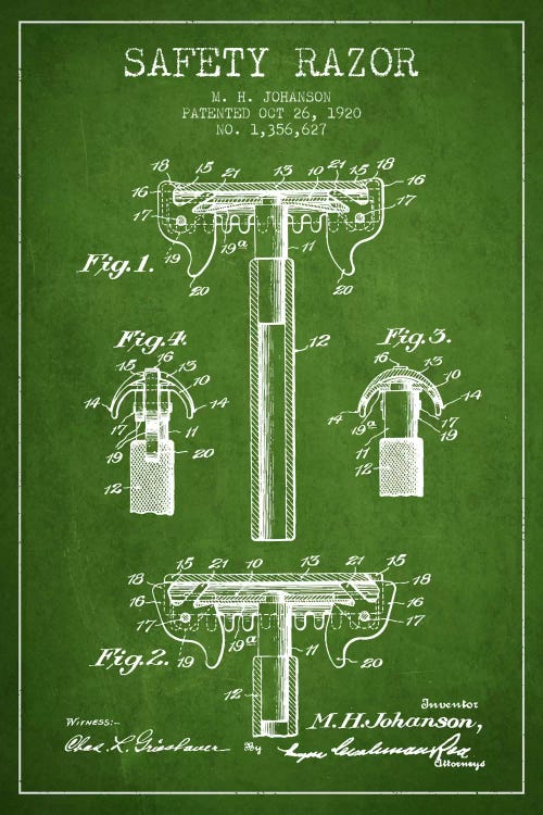 Razor Green Patent Blueprint