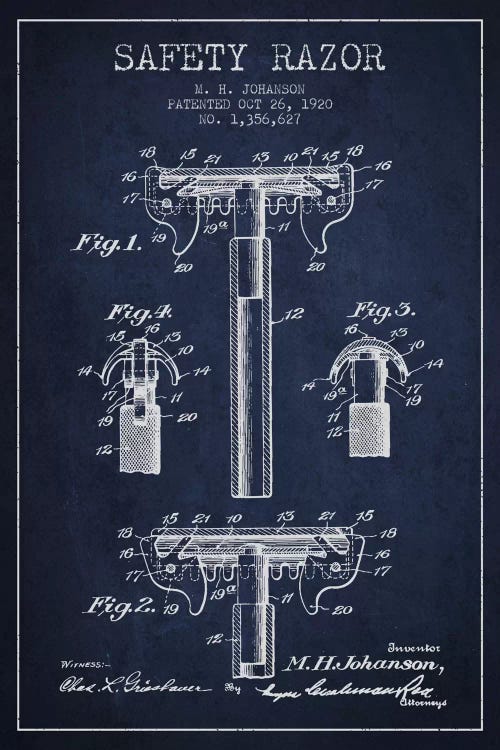 Razor Navy Blue Patent Blueprint