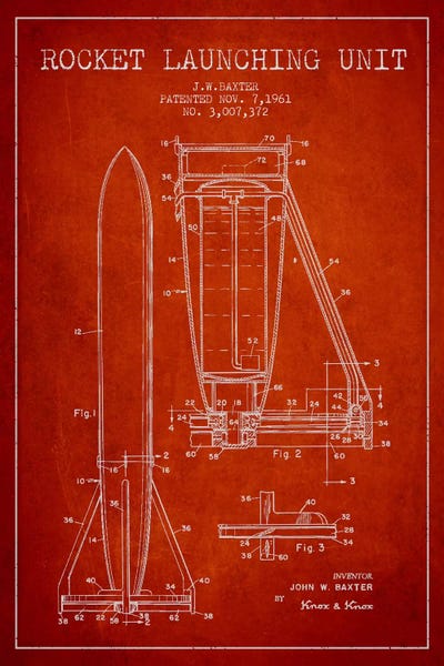 Rocket Unit Red Patent Blueprint