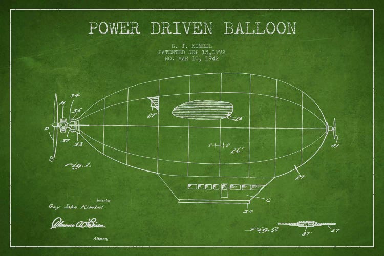 Zeppelin Green Patent Blueprint