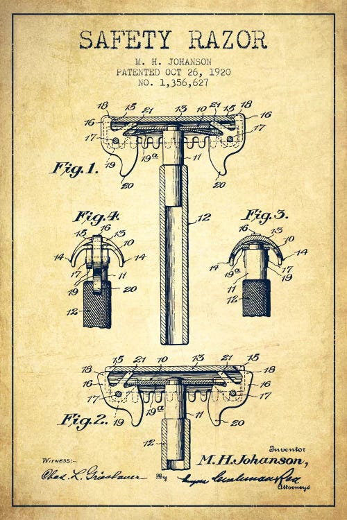 Razor Vintage Patent Blueprint