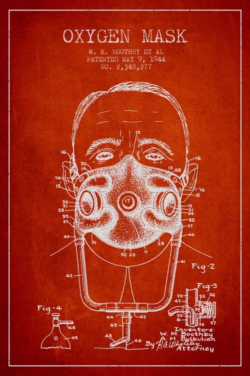 Oxygen Mask 2 Red Patent Blueprint