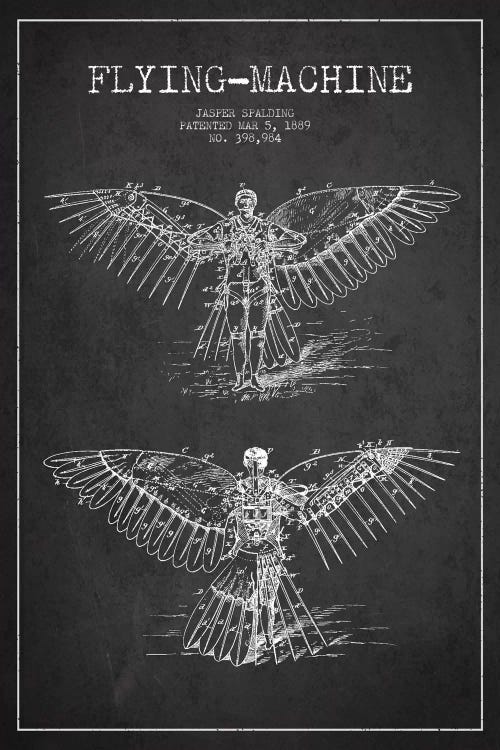 Icarus 3 Charcoal Patent Blueprint