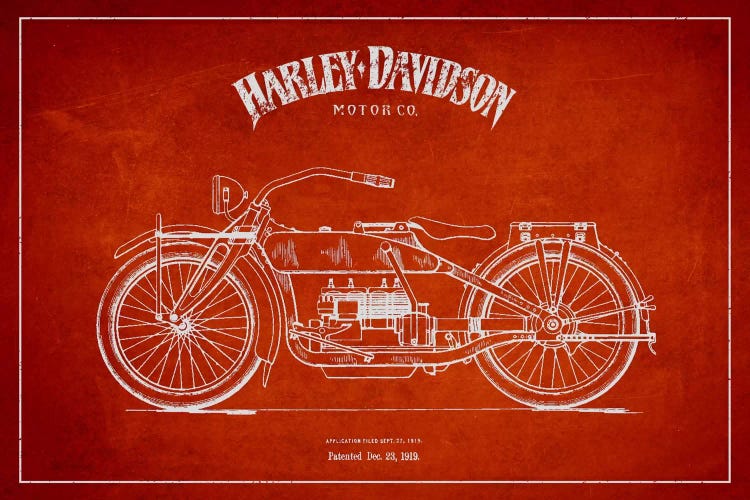 Harley-Davidson Red Patent Blueprint