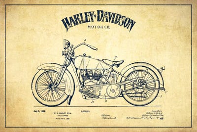 vintage harley davidson canvas art