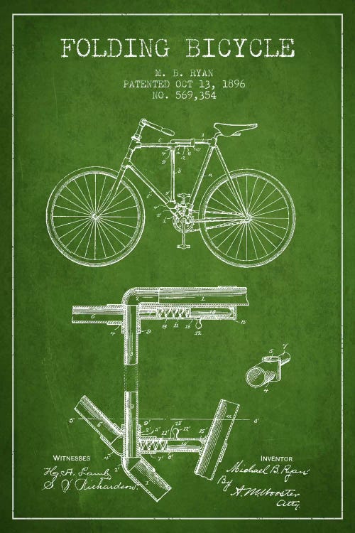Bike Green I Patent Blueprint