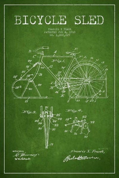Bike Green III Patent Blueprint