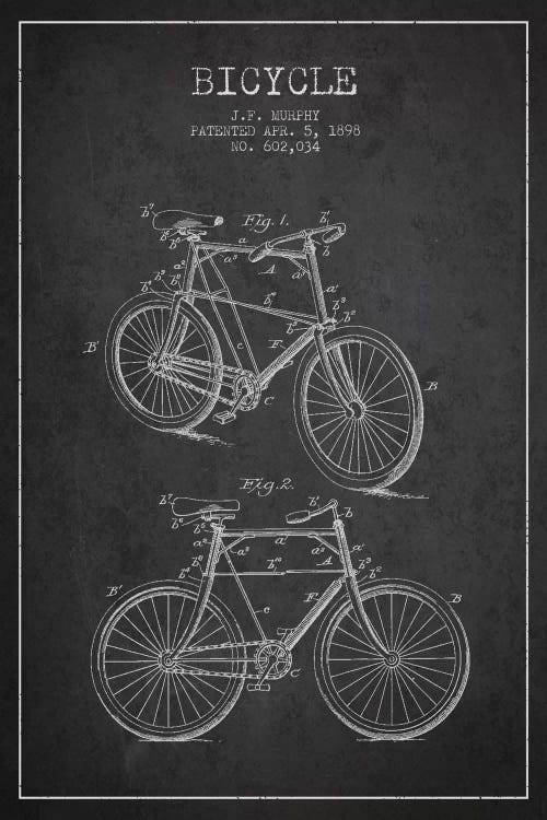 Bike Charcoal IV Patent Blueprint