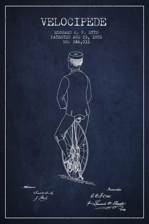 Otto Bike Navy Blue Patent Blueprint