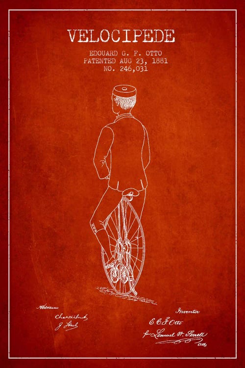 Otto Bike Riding Red Patent Blueprint