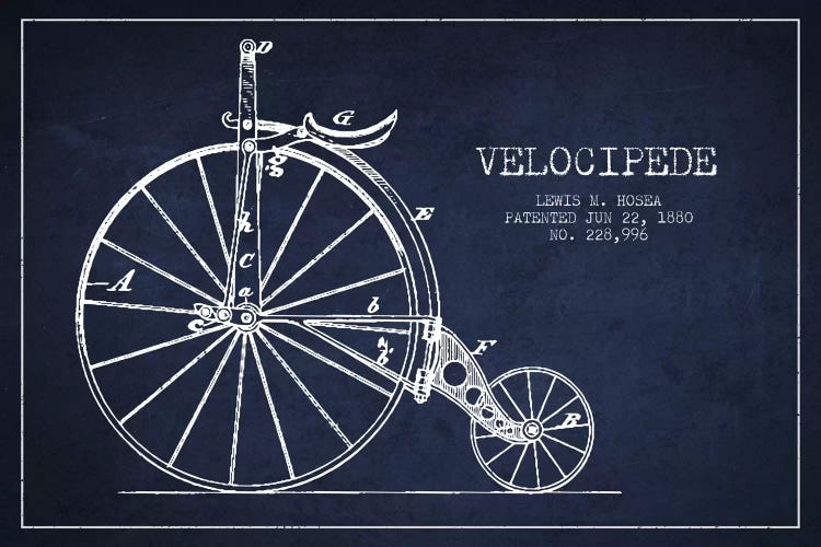 Hosea Velocipede Navy Blue Patent Blueprint