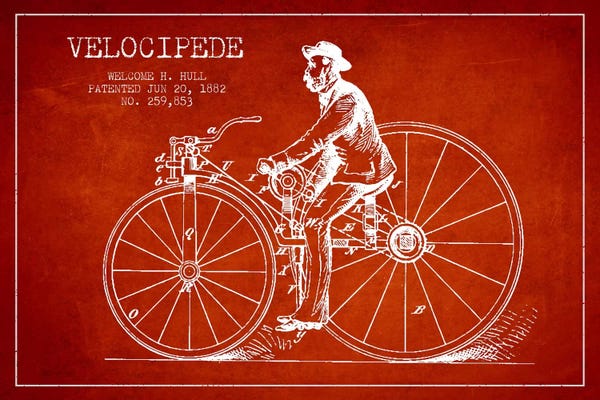 Hull Bike Red Patent Blueprint